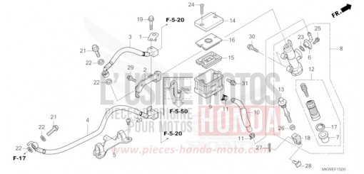 REAR BRAKE MASTER CYLINDER NC750XAS de 2025